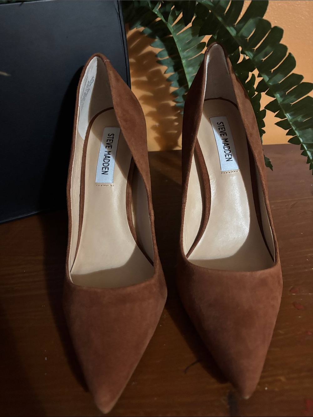 Steve Madden “Daisie” Brown Suede Pointed Toe Heels !NWOT!